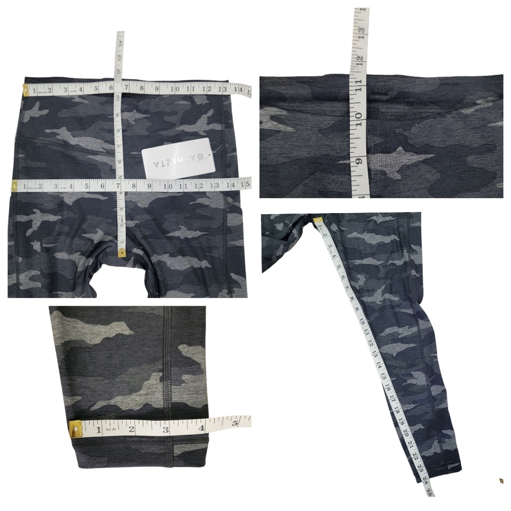 NWT Athleta Ultimate Camo 7/8 Tights Grey Athletic Workout Leggings Women’s M - Picture 16 of 17